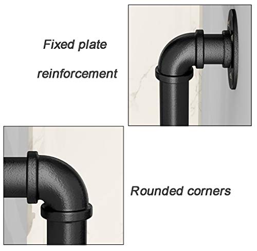 Fer forgé noir de qualité supérieure pour garde-corps d'escalier durable de 330 cm