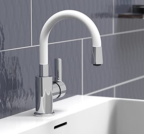 Preisvergleich Produktbild EISL Waschtischarmatur FLEXO, flexibler Auslauf weiß, NI075FLCRW