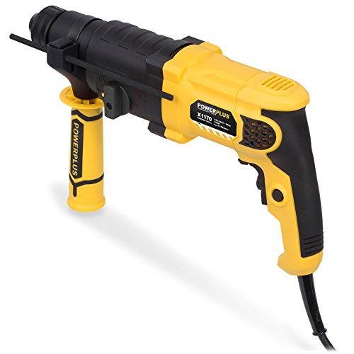 Powerplus Kombibohrmaschine POWX1170 Kombibohrer zum Bohren in Holz, Metall und Beton – Kombibohrer als Schlagbohrmaschine und Stemmhammer im Set mit Koffer sowie Meissel & Bohrer Zubehör – Bild 4