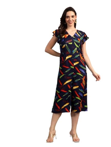 brinns Women Printed V-Neck Midi Jumpuit(Polypt-22)-picture-11
