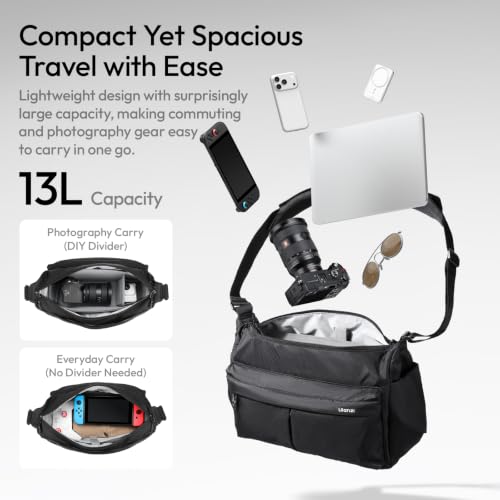 Image of ULANZI U023 Camera Sling Bag 13L, 3-Point MOLLE Shoulder Yoke Crossbody Bag