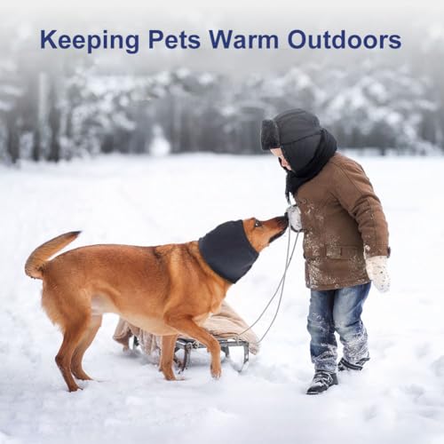 Ohrenschutz Hund, Beruhigende Ohrenschützer für Hunde, Waschbare Hundeloop, Schallschutz für Katze, Haustier Ohrenklappe, Lärmschutz Hundegehörschutz Ohrstöpsel für Warmhalten Feuerwerk, L(46-76CM)