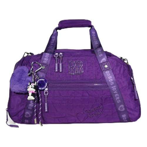 Bolsa Sacola Rebecca Bonbon de Nylon M�dia para Academia e Passeio (Lil�s)