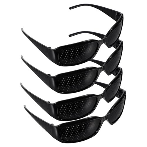 DECOMELODY Pinhole Glasses for Vision Improvement Eye Exercise Fatigue Eyeglasses with Full Frame Suitable for Adults and Myopia Hyperopia Astigmatism Correction