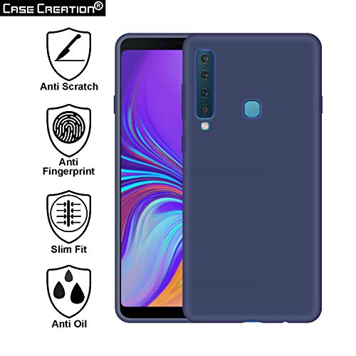 Image of Case Creation Luxurious og Series for Samsung Galaxy a9 2018 case Cover,Anti-Dirty Slim case Frosted Matte Cute Candy TPU Raised Bezel (Splash of Color) Back Cover for Samsung a9 2018 -Navy Blue