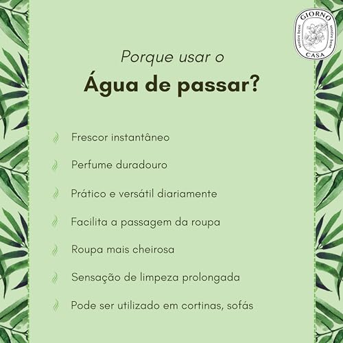 Giorno Casa Água De Passar Roupas E Tecidos Bamboo 500 Ml Verde