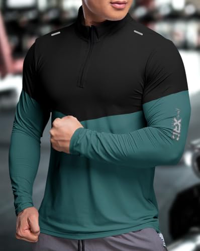 Image of Noble Monk Men's Active wear Regular Fit T Shirt |Full Sleeves |Casual T-Shirt for Men