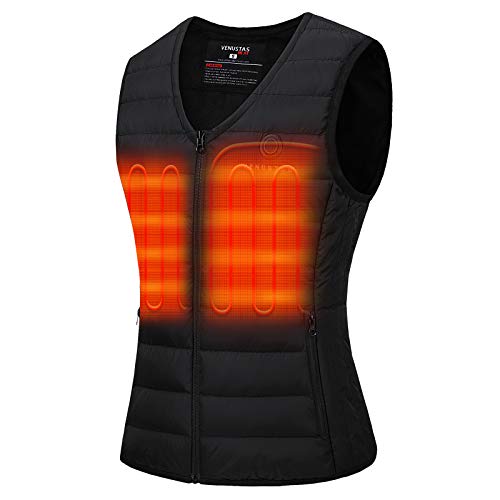 Venustas Women's Heated Vest with Battery Pack 7.4V, Lightweight insulated Electric Vest