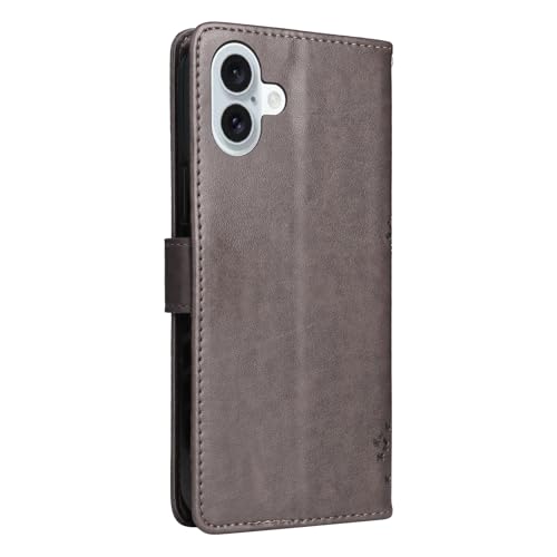 Étui Apple iPhone 16 Plus抗震防摔 coque portefeuille grise contre les rayures - 5