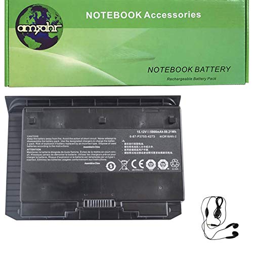 Batería de portátil para TRNFRC 6-87-P375S-4272 ideal viajes y auriculares