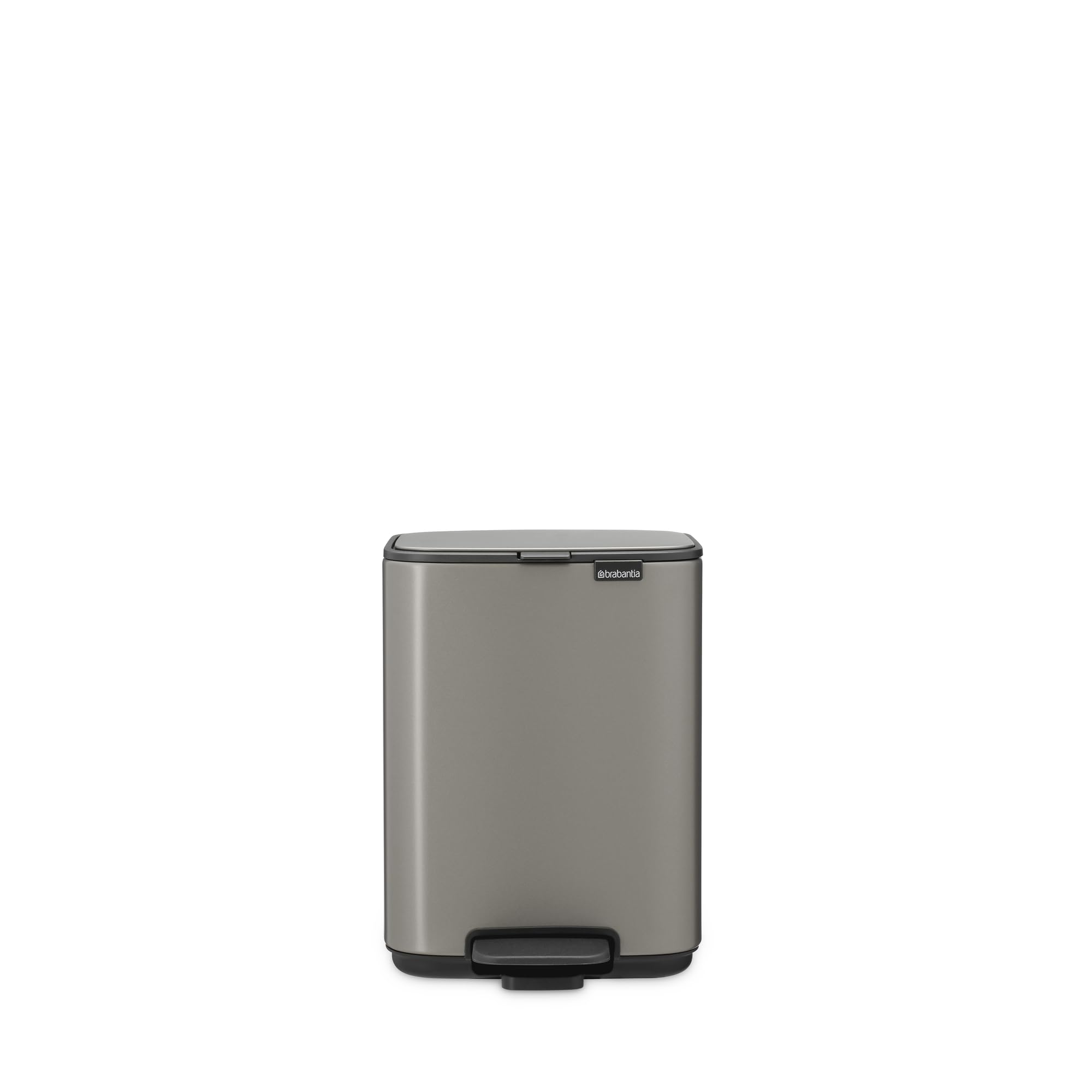 Brabantia Pedal Bin 4L - Platinum Grey - Steel, Plastic