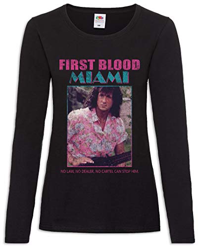 T-shirt manches longues First Blood Miami Urban Backwoods en maille de coton premium