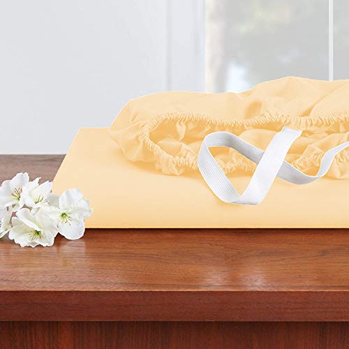 Image of YRM Bedding's Peach 600-TC Oraganic Cotton 4 Pcs King Size Bedsheet Fitted (72 inchx78 inch), Flat (102 inchx108 inch) and Pillow Cover (18 inchx28 inch) Feet for 4 inch and 8 inch Inch Mattress