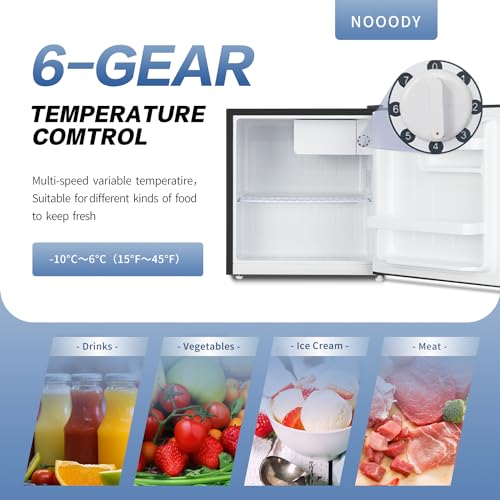Frestec 01 Nooody 1.6 Cu.Ft Mini Fridge With Freezer, Adjustable Thermostat, Energy Saving, Low Noise, Single Door Compact Refrigerator thumb #2