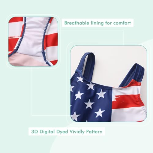 Image of Girls One Piece Swimsuits Halter Bathing Suits Summer Swimwear 3-16 Years