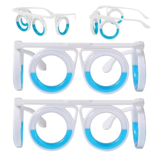 Adult Anti- Motion Sickness Smart Glasses Motion Sickness Smart Glasses Relieve Carsickness Airsickness Seasickness Glasses Anti Nausea Vertigo Glasses No Lens Liquid Glasses for Adults or Kids (2)