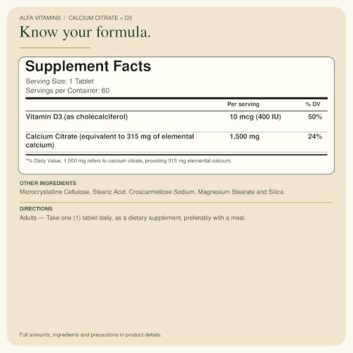 ALFA VITAMINS Calcium Citrate with D3
