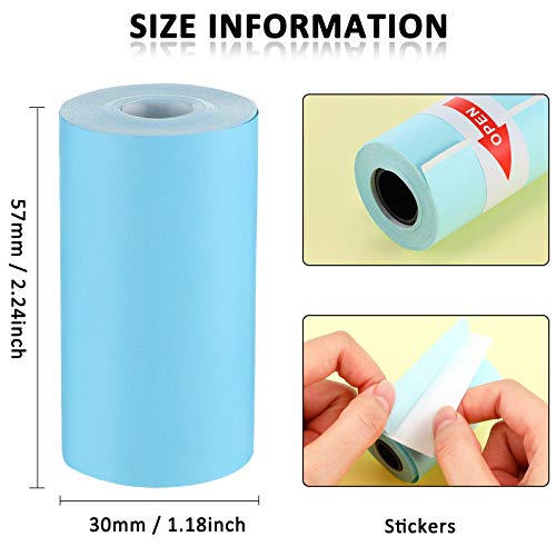 Buy 5 Pieces Glossy Printable Paper Roll Set Direct Thermal Paper Mini ...