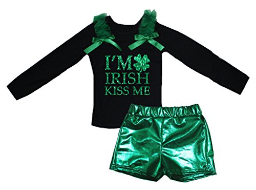 T-shirt baiser irlandais fille ensemble cadeau anniversaire 1-8 ans