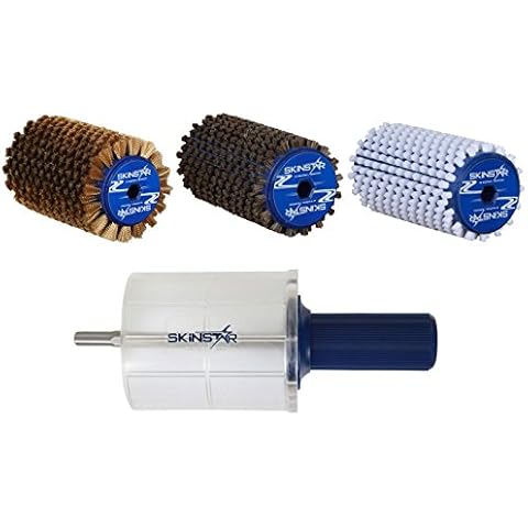 SkinStar Komplett Bürsten Set Rotorbürste WorldCup Professional 5-teilig 120mm Cover