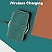 VANAVAGY Compatible for iPhone 17 Wallet Case for Magsafe Wireless Charging, PU Leather Flip Folio Shockproof Phone Cover with Wrist Strap RFID Blocking Card Holder [Screen Protector],Forest Green