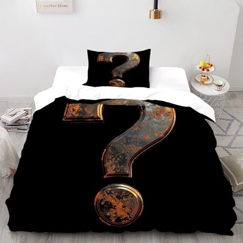 Housse de couette parure de lit microfibre marron 135x200cm