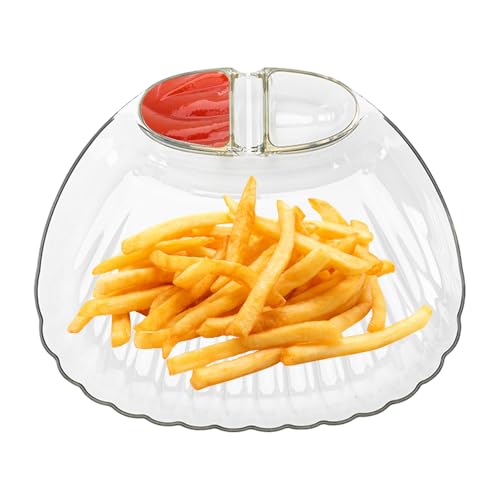 Fyrdyn Para Empanadillas, De Cocina Con Divisiones Y 3 Compartimentos, Bandeja Para Servir Salsas Para Aperitivos, Para Pasta Fruta Vegetales Fiesta Aperitivo Ensalada Patatas Fritas