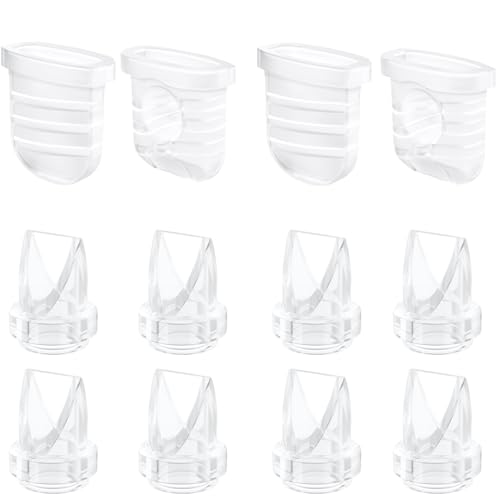 Image of 8pcs Duckbill Valves and 4pcs Silicone Diaphragms Compatible with Lansinoh Discreet Duo, eufy E10 S1 S1 Pro,NCVI Nuliie NICEGREEN Life S32 Breast Pump Replacement Parts, S32 Breast Pump Accessories