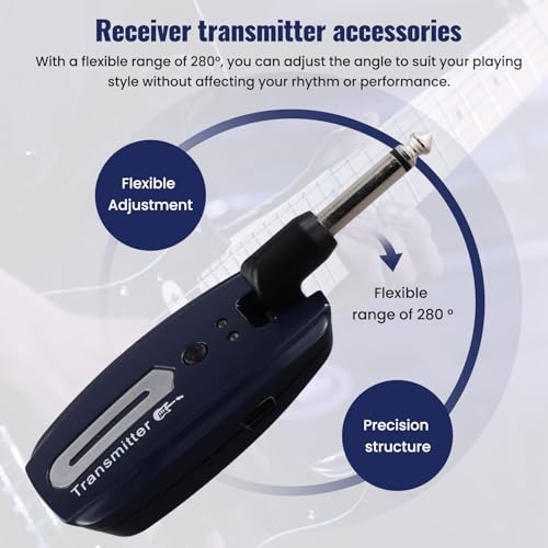 Sistema inalámbrico para guitarra USB recargable Sistema inalámbrico transmisor y receptor para guitarra eléctrica, A miniatura 5