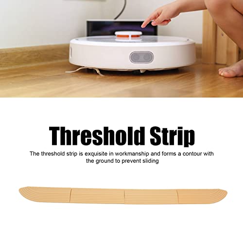 flexman 4PCS Universal Sweeper Door Sill, Stair Wheelchair Door Sill Assembly Rubber Door Threshold Protect for Sweepers, Electric Scooters, Wheelchairs (Beige)