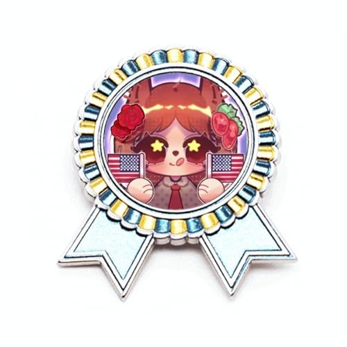 Broche écureuil rose USA en métal taille M insigne médaille de vainqueur award