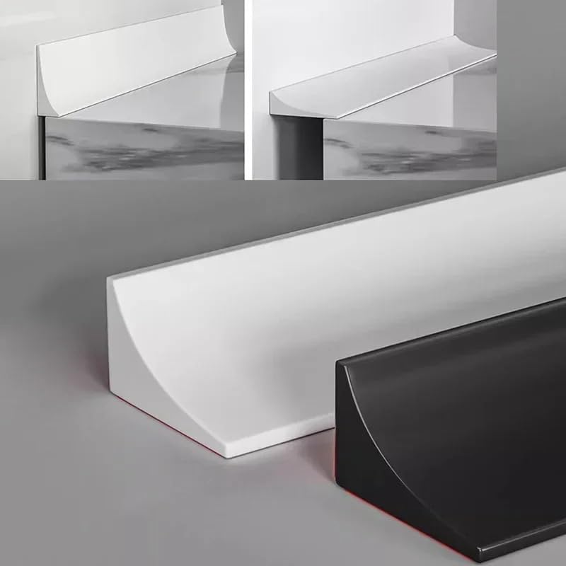 Copete Encimera Cocina 1 Tira de Barrera de retención de Agua for Suelos húmedos, Separador de Humedad y Humedad, Tira de Sellado de Silicona. Barrera Agua Ducha(White,120CM)