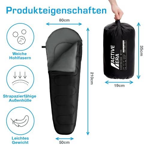 Active Era Sommerschlafsack Mumienschlafsack für Outdoor und Camping