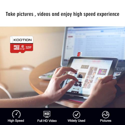 Image of KOOTION 32GB Micro SD Card 2-Pack Class 10 Micro SDHC Card UHS-I Memory Card, High Speed TF Card, C10, U1, 32 GB