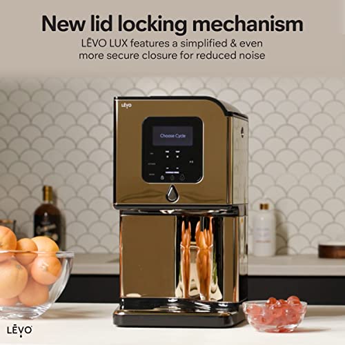 LEVO Lux - Premium Herbal Oil Infusion Machine - Botanical Extractor - Herb Dryer, Decarboxylator, & Oil Infuser - Gourmet Edible Infusion Maker - For Infused Gummies, Brownies & More - Gold - Image 8