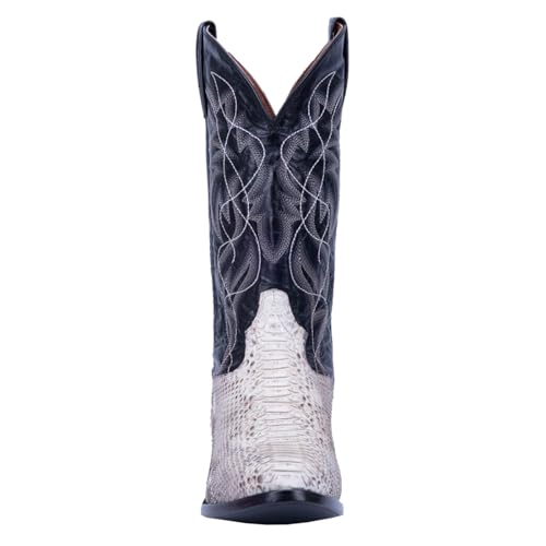 Cowboy Boots for Men Classic Pointed Toe Western Boots Pull Up Snakeskin Embroidered Mid-Calf Boots2