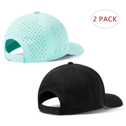 Image of UPF 50+ Performance Water Resistant Baseball Cap Lightweight Breathable Hat Golf Running Boat Hiking for Men Women