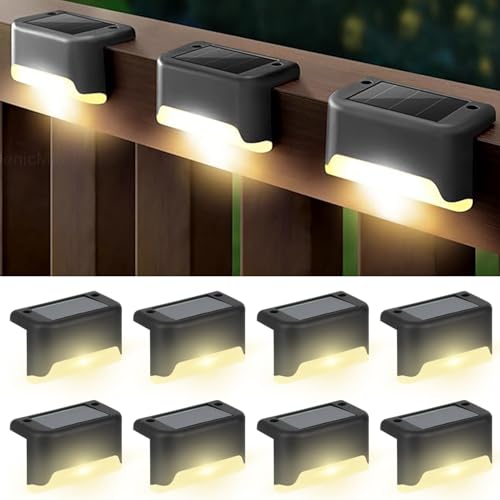 Image of EMBOX Solar Light Outdoor Home Garden Waterproof Stair Deck Pool Patio Fence Gate Yard Floor Step Railing Window Balcony Sunlight Pathway
