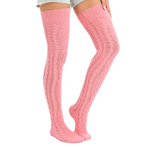 Image of Sexybody Women's Thigh High Socks Over the Knee Knit Socks, Winter Leg Warmers Stockings Knee High Tube Arctic Fleece