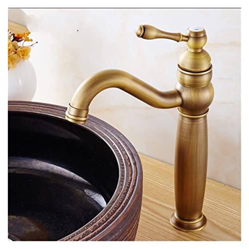 Robinet de lavabo mitigeur monocommande en laiton bronze robuste - 4