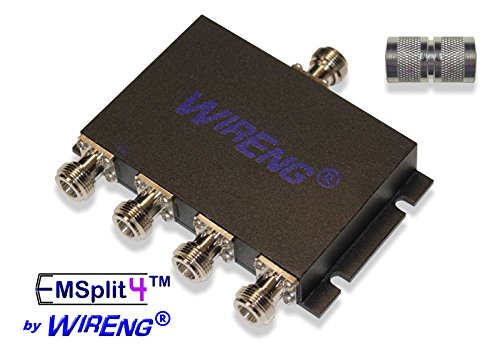 EMSplit4 Four-Way Wide Band Bidirectional Splitter for Boosters, Amplifiers, Repeaters - Direct-Connect