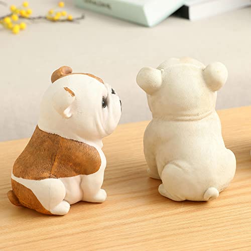 Zuoluo BULLDOG Sculpture Decor,Bulldog Garden Statue Outdoor Figurine Realistic Lifelike Resin English British Bulldog Crafts Collectibles Dog Lover Gift Patio Lawn Courtyard Ornaments thumb #5