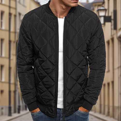 Men's Diamond Quilted Puffer Down Jacket Packable Lightweight Water Resistant Insulated Puffy Coat for Business Travel2