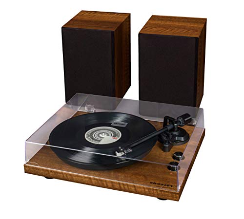 Crosley C62 Belt-Drive Bluetooth Turntable System with Included Speakers, Walnut - Les Beatles, Paul McCartney, John Lennon, RIngo Starr, George Harrison Crosley C62 Belt-Drive Bluetooth Turntable System with Included Speakers, Walnut – Image 3