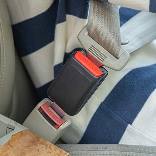 Aoerzn 2Pcs Premium Car Seat Belt Buckles, Black Auto Metal Safety Seat Belt Extender, Universal for Most Models