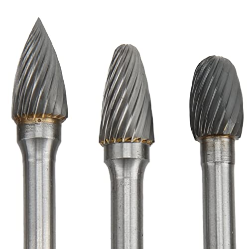 Juego de 5 fresas rotativas de carburo de tungsteno miniatura 2