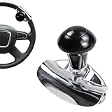 Lenkradknauf, Lenkhilfe Lenkradknauf, Lenkradknauf Spinner, Universelles Lenkradknauf Traktor Lenkradknopf Lenkrad Knauf Lenkrad Drehknopf für Autos, LKWs, Traktor, Rasenmäher, Gabelstapler, Silber