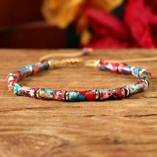 Image of 7 Chakra Bracelet Bohemian Handmade Leather Wrap Healing Protection Natural Stone Yoga Beaded Bracelets Boho Friendship Jewelry