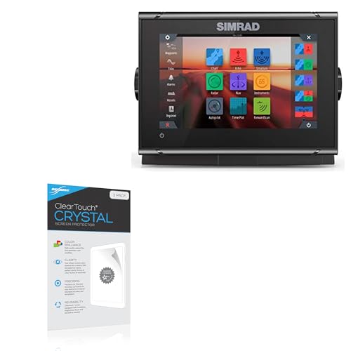 BoxWave Screen Protector Compatible with Simrad 000-14838-002 (7 in) - ClearTouch Crystal (2-Pack), HD Film Skin - Shields from Scratches