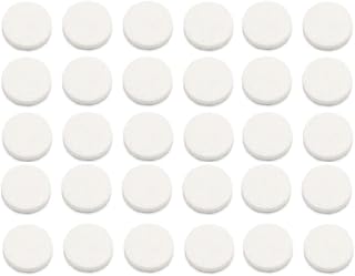 30Pcs Car Air Vent Clip Replacement Pads, 16mm Unscented Refill Tablets for Car Air Freshener Clips, Car Diffuser Refill Felt Pads Essential Oil Diffuser Cotton Pads